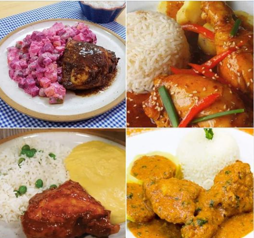 4 Recetas de Pollo para el Almuerzo de la Semana