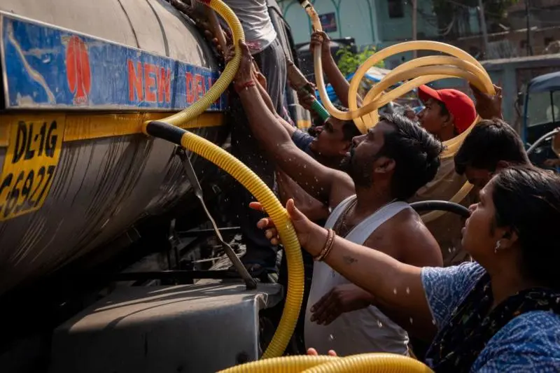 Crisis de agua en la capital india