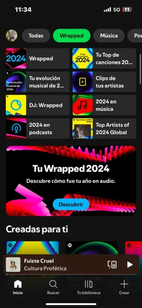 "Wrapped 2024: ¡Tu música, tus historias!"/ EFE