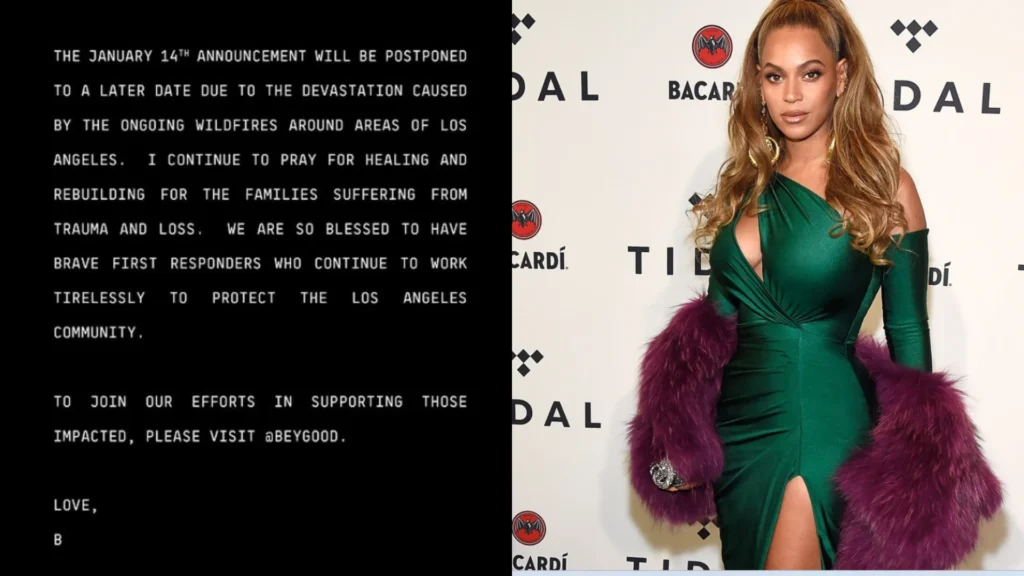 "Beyoncé lidera la ayuda tras incendios en Los Ángeles" / EFE