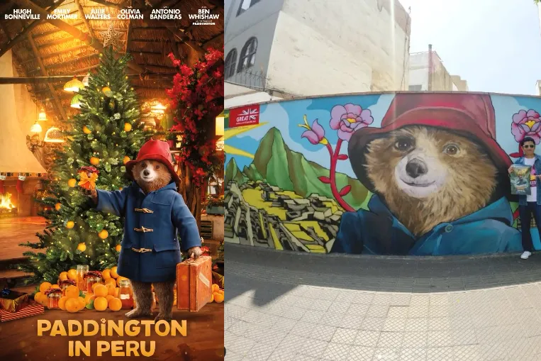 Un Colorido Homenaje a Paddington El Mural que Ilumina Miraflores por el Estreno de su Película