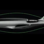 Render futurista del Phantom 3500, un vehículo de transporte sin ventanas diseñado por Otto, con líneas aerodinámicas y acabados minimalistas.